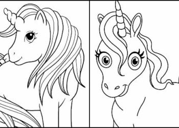 Coloriages de licorne à peindre et colorier