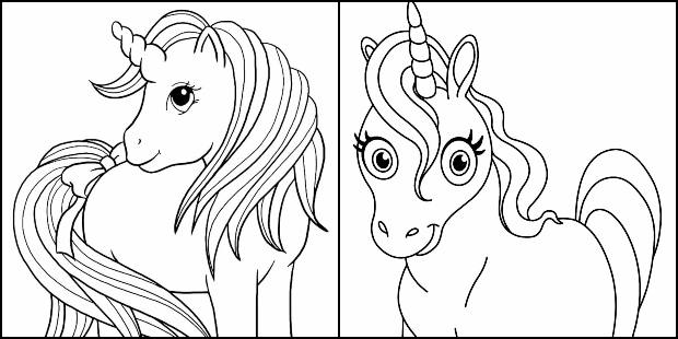 Coloriages de licorne à peindre et colorier