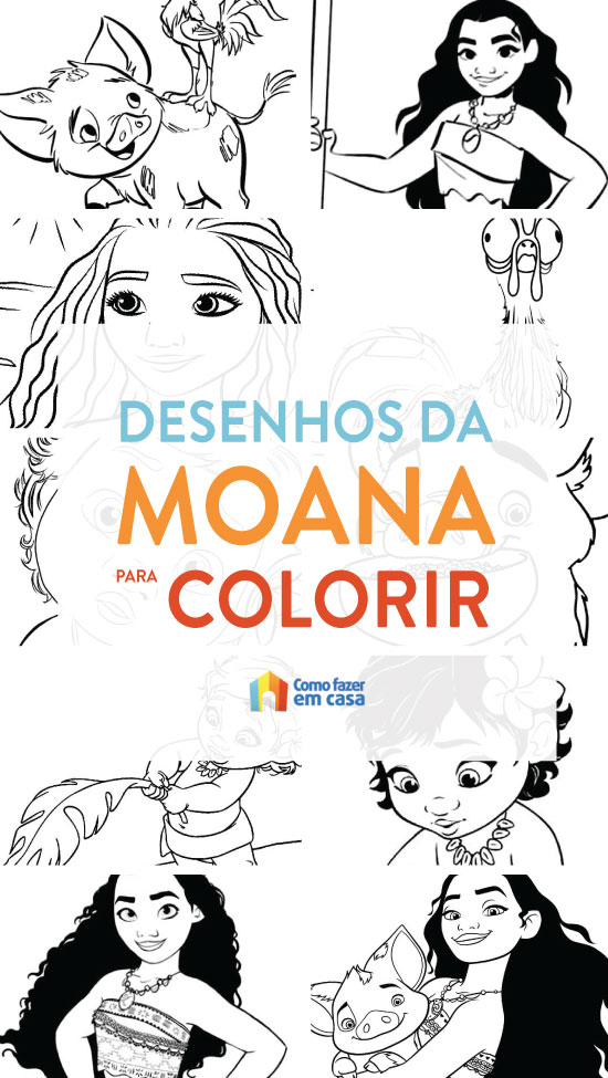 Coloriages de Moana à peindre et colorier