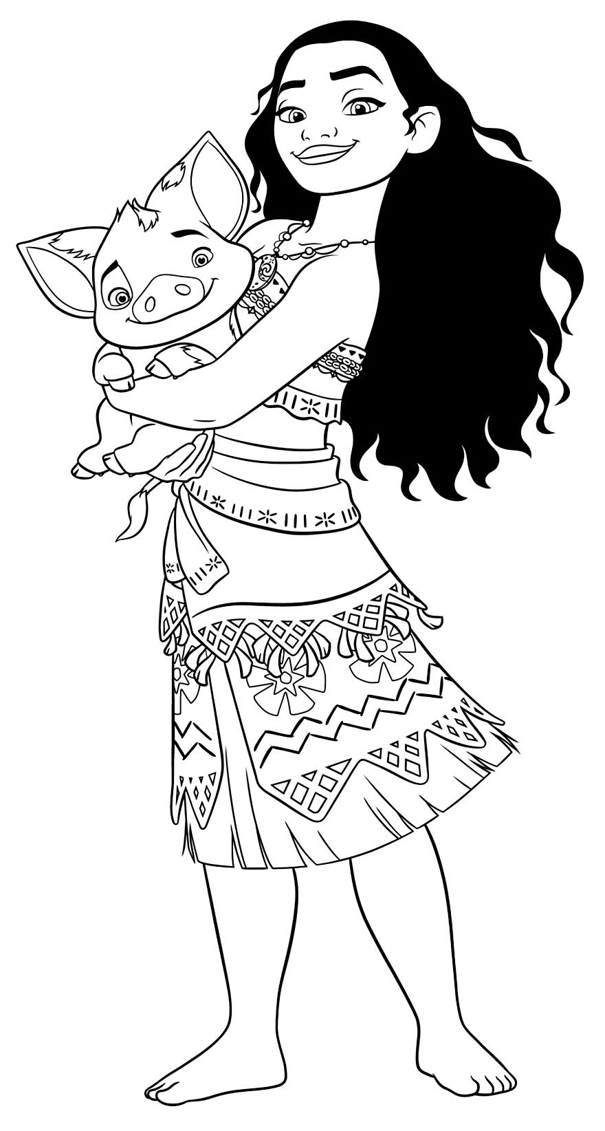 moana color pages