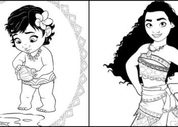 Coloriages de Moana à peindre et colorier