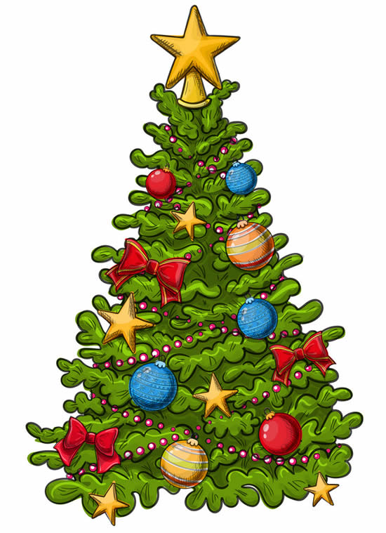 Conception d'arbre de Noël coloré