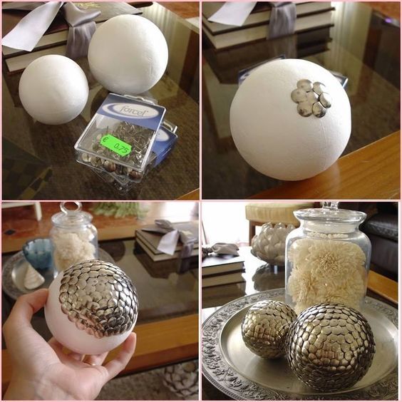 Décoration de Noël avec boule de polystyrène étape par étape (36)