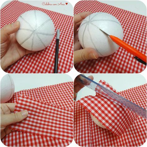 Comment insérer du tissu dans les plis de la balle