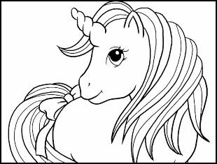 Coloriages de licorne à peindre et colorier