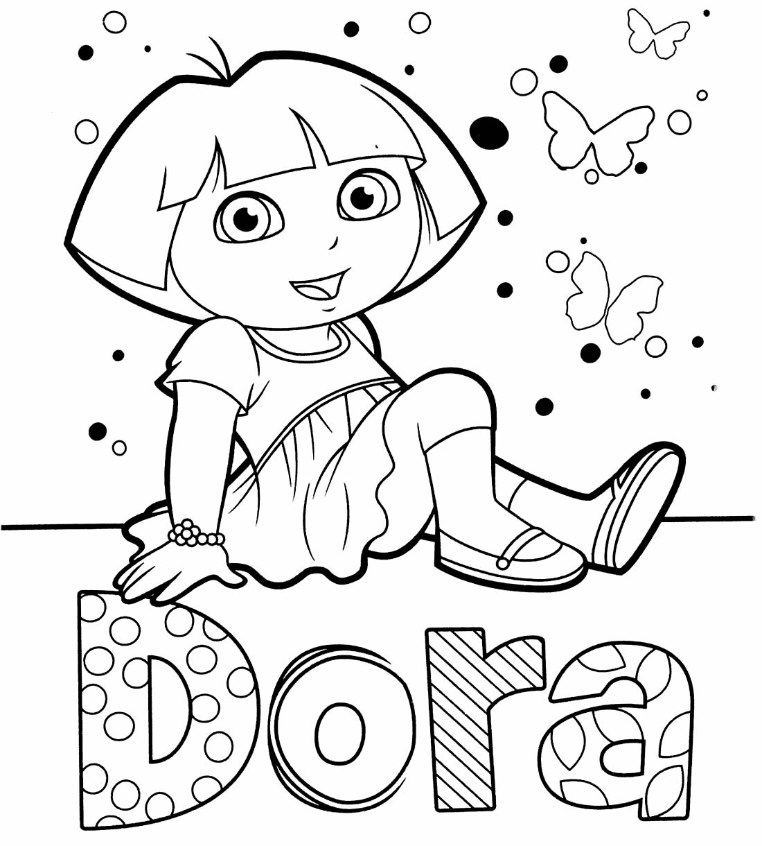 Coloriage de Dora l'exploratrice