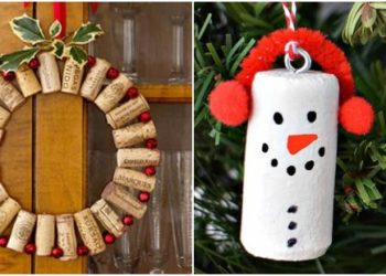 Ornements avec des bouchons pour la décoration de Noël