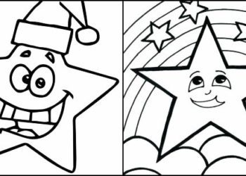 Coloriage étoile de Noël