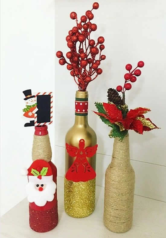Idée avec des bouteilles pour Noël