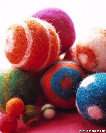 belles boules en feutre belles boules en feutre