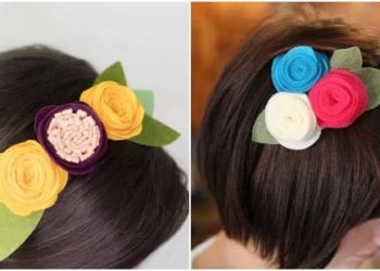 Le diadème de fleurs en feutre étape par étape