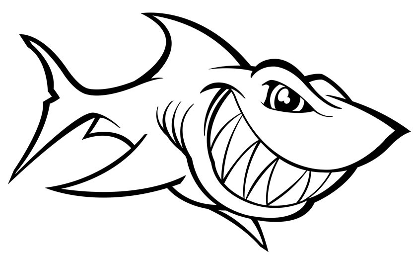 Coloriage bébé requin