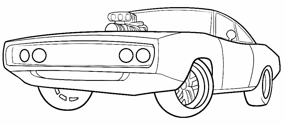 Coloriage de voiture à imprimer et colorier