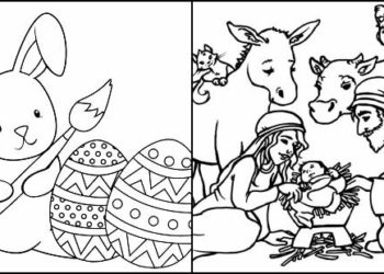 Coloriage de Pâques à imprimer et colorier