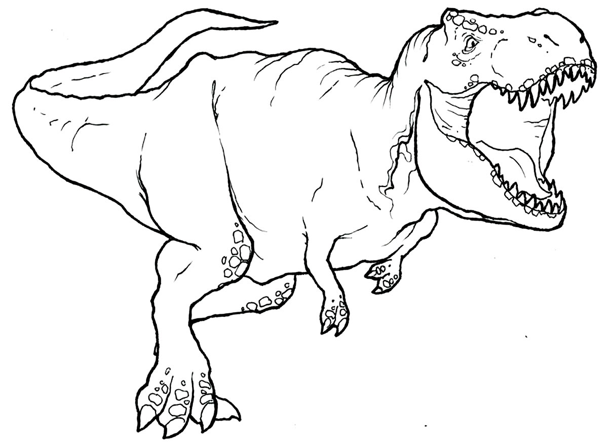 Coloriage - Dinosaure T-Rex