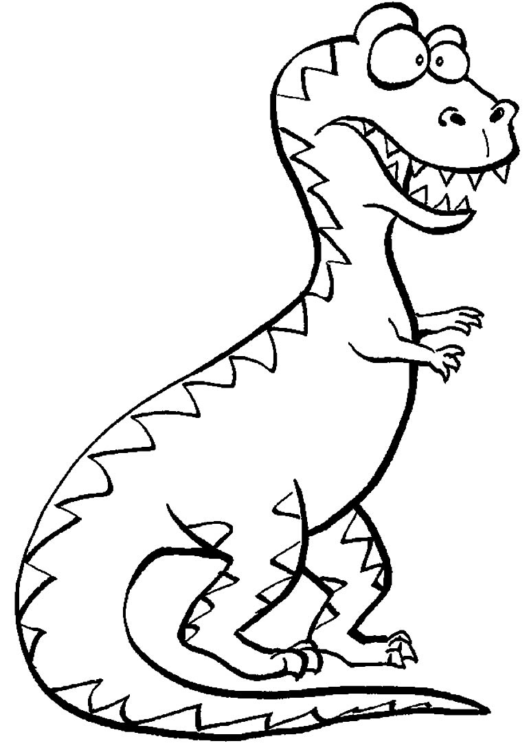 Coloriage de T-Rex amusant