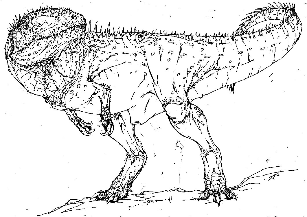 Dessin T-Rex à peindre