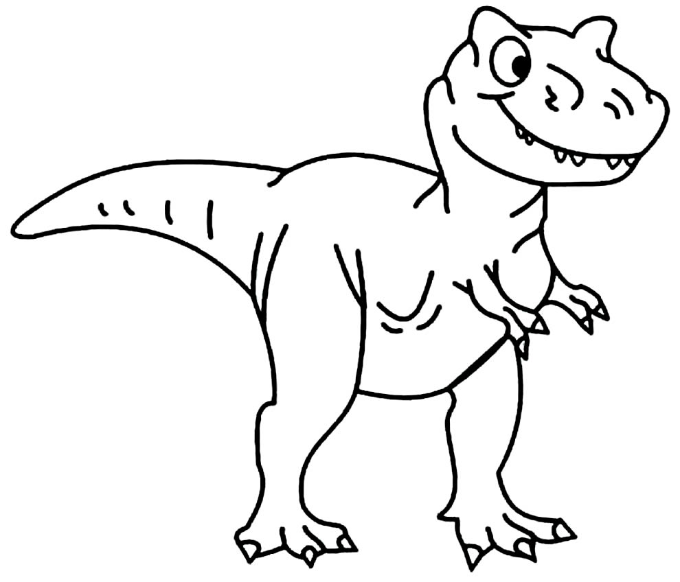 Coloriage de T-Rex amusant