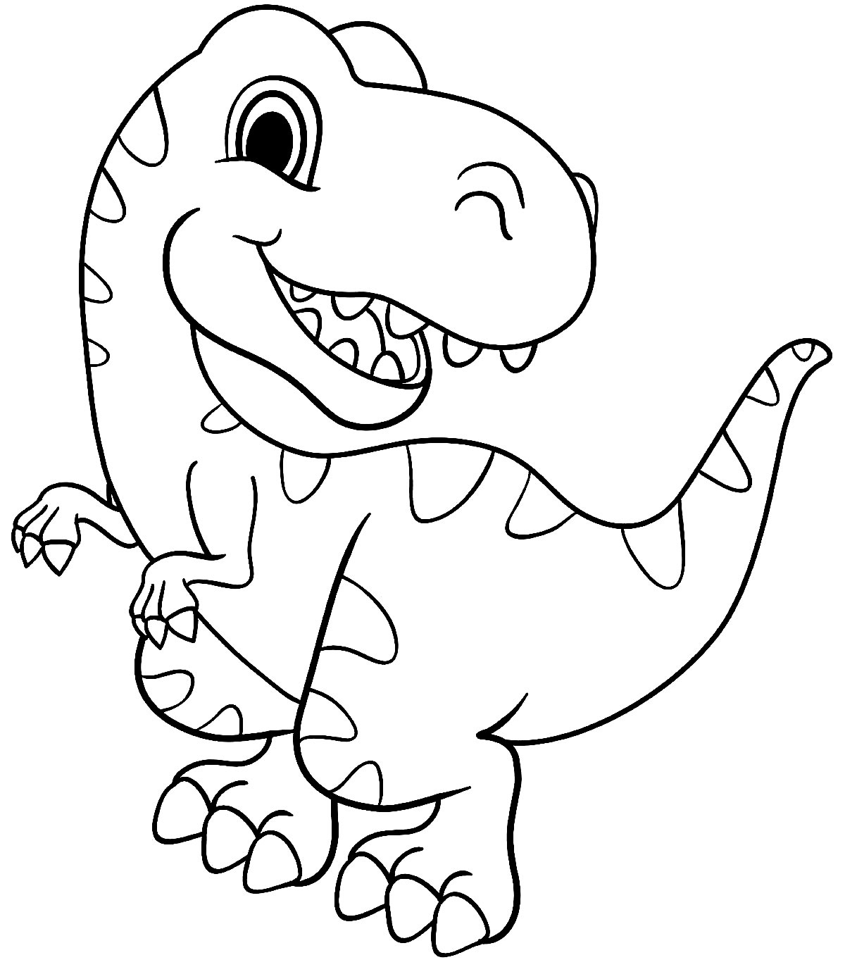 Coloriage de T-Rex à colorier et imprimer