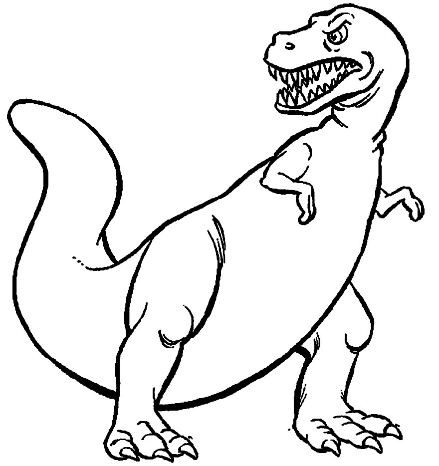 Тираннозавр рекс раскраска для детей