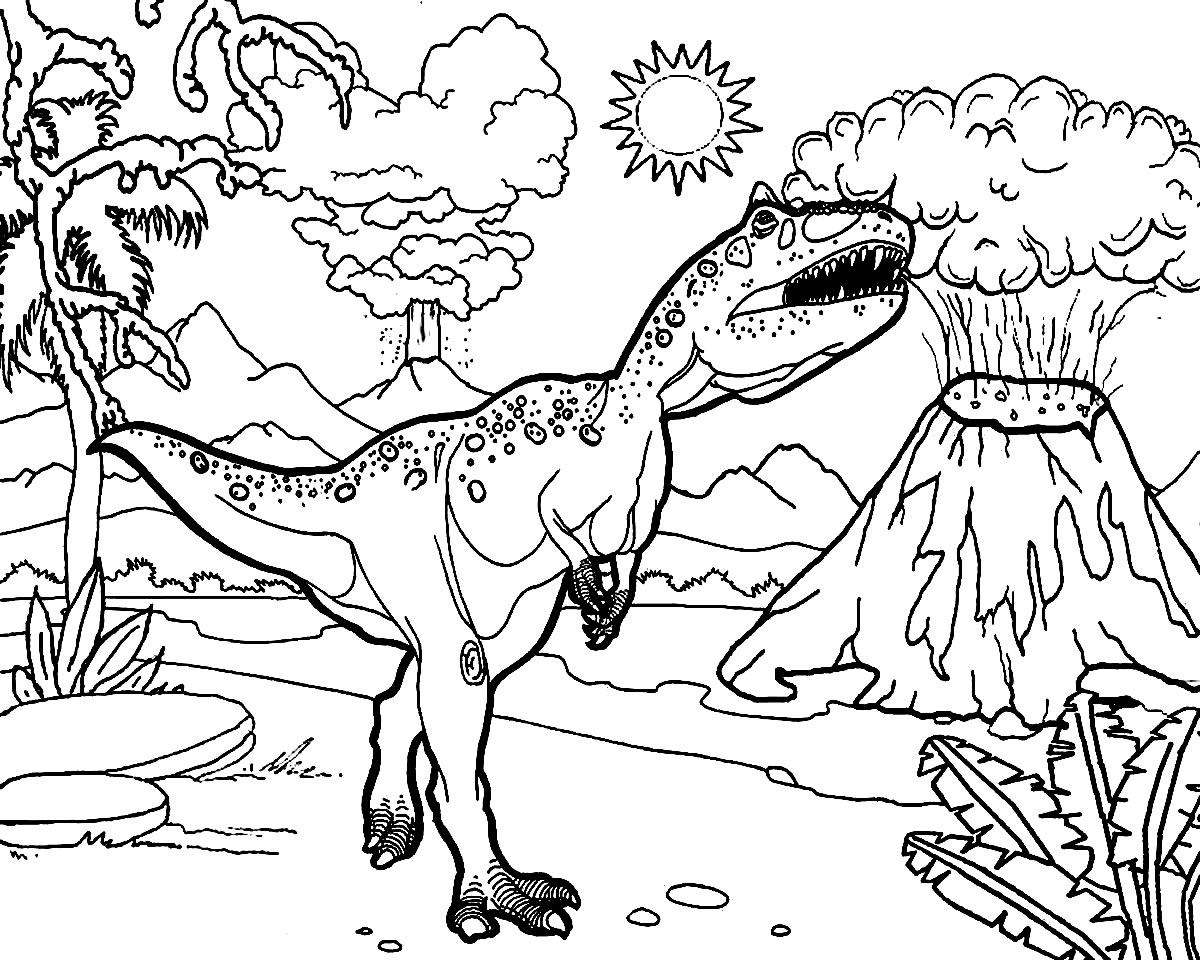 Coloriage de T-Rex à colorier et imprimer