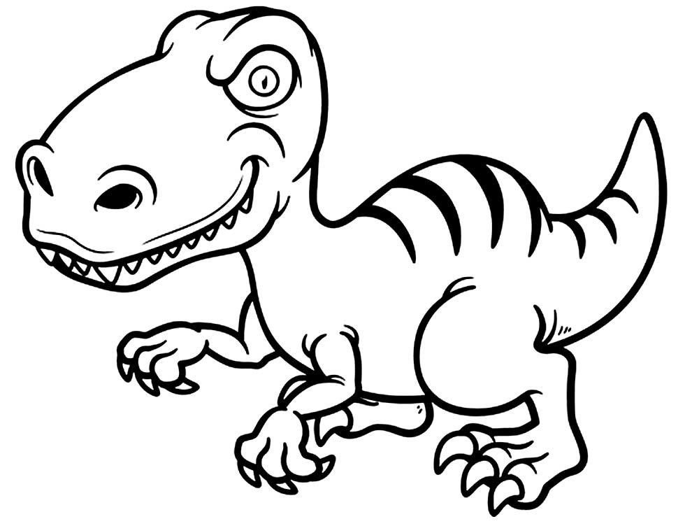 Dessin amusant à peindre de T-Rex