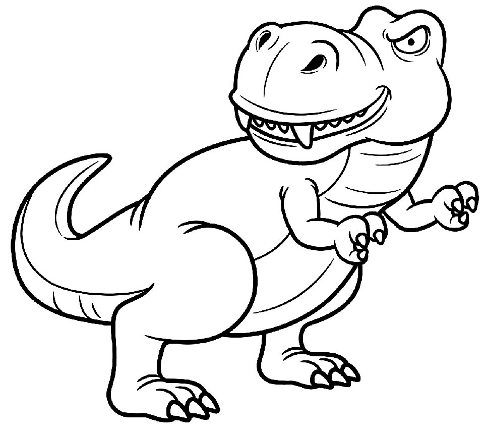 Image à peindre de T-Rex