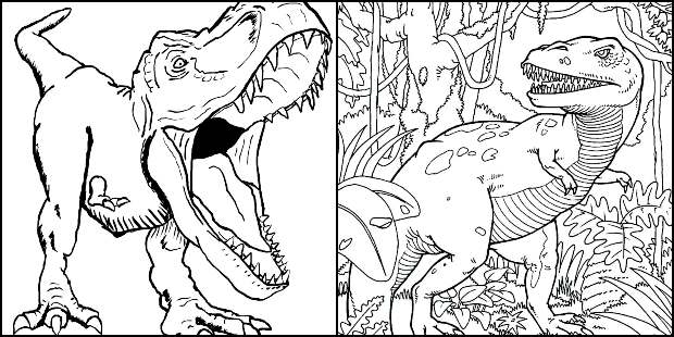 Coloriage T-Rex à imprimer