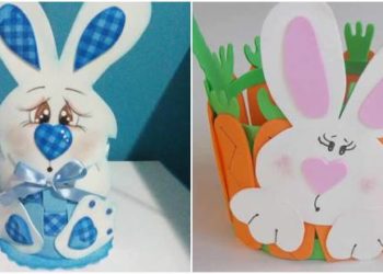 Lapins EVA pour Pâques avec des moules