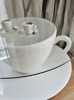 tasse de table basse dans l'hôtel maison moschino2