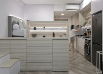 Appartement Compact Living à Jakarta par Co + dans un laboratoire collaboratif