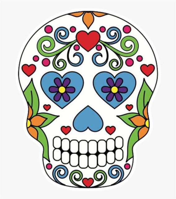 coloriage de crâne mexicain