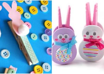 Lapins avec des prédicateurs pour Pâques