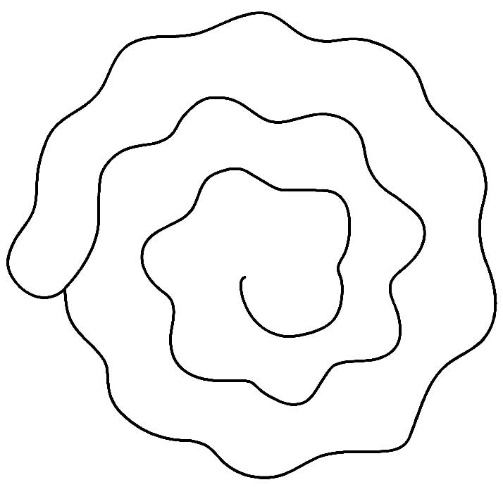 Modèle pour faire une fleur en spirale