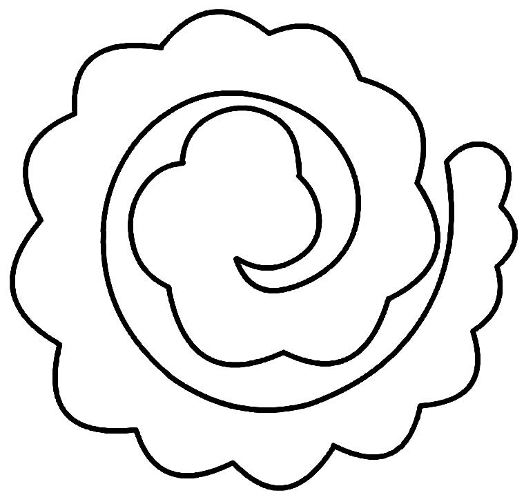 Modèle pour faire une fleur en spirale