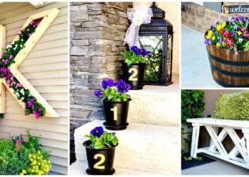 34 idées de décoration champêtre / rustique à faire soi-même pour un porche