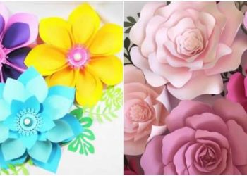 Fleurs en papier pour la décoration de la fête des mères