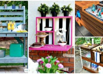 25 stations de service extérieures de bricolage / table / chariot / bar