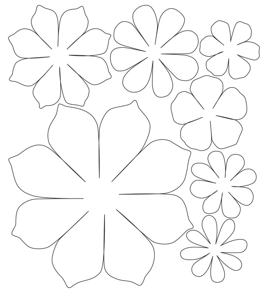 Modèle de fleur en papier facile
