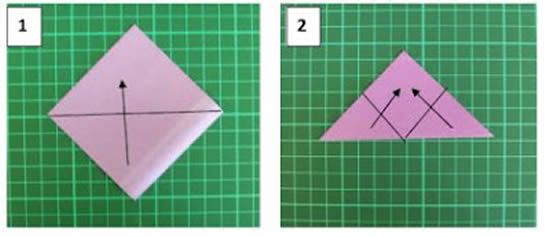 Procédure pas à pas pour les fleurs en origami