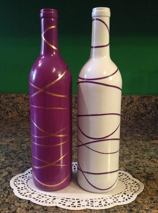 bouteilles en verre décorées