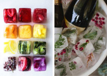 Recettes de glace avec des fleurs et des fruits pour les fêtes et événements