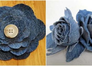 Artisanat réutilisant le tissu denim utilisé avec de la moisissure