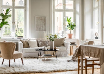 Charmant Appartement Scandinave Intérieur Décoré Dans Des Tons Terre