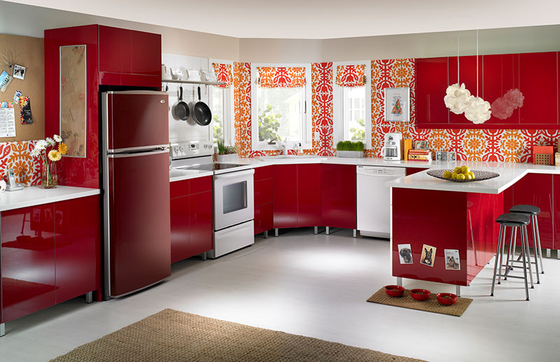 red-kitchen-appareils La tendance couleur pour les appareils de cuisine pour 2021