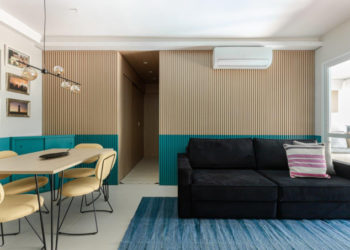 Panneau à lattes en décor haut