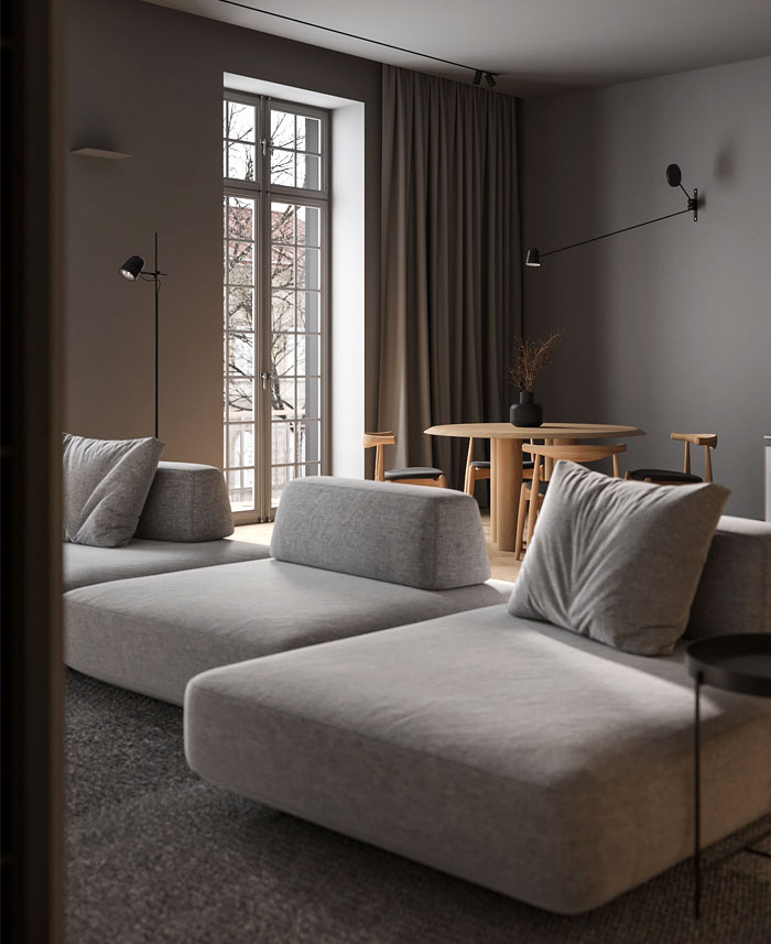 Projet de conception d'appartement Fog par Bezmirno Architects brouillard bezmirno architectes 15