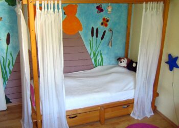 Can you use regular curtains for a canopy bed?