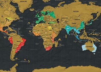 Comment accrocher une carte du monde à gratter ?