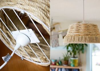 Comment coller de la corde sur un abat jour ?